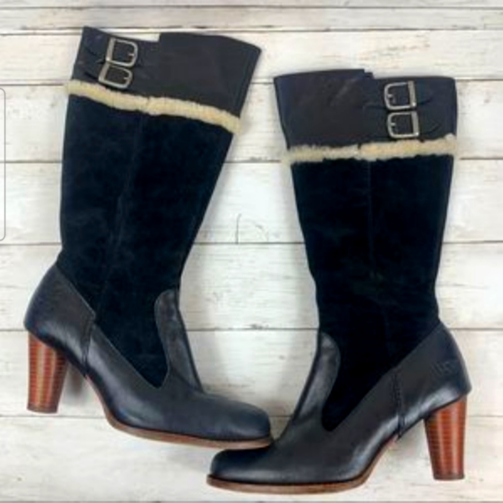 UGG Raya Leather Suede Boots